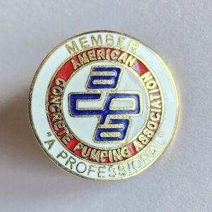 Concrete pin enamel brooch lapel American Concrete Pumping ACPA